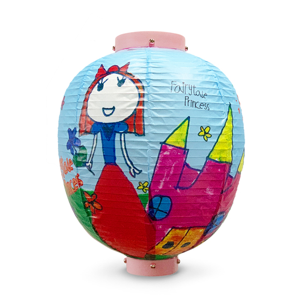 Paper Life - Princess Paper Lanterns - Customized for Children's Paintings - Cartoon Fairy Tale Pattern - Steel Wire Frame - Foldable - Handmade - Party Decorations - Home Decor